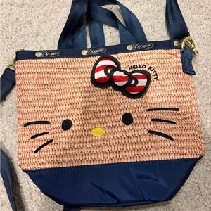 LeSportsac Hello Kitty Navy and Tan Tote